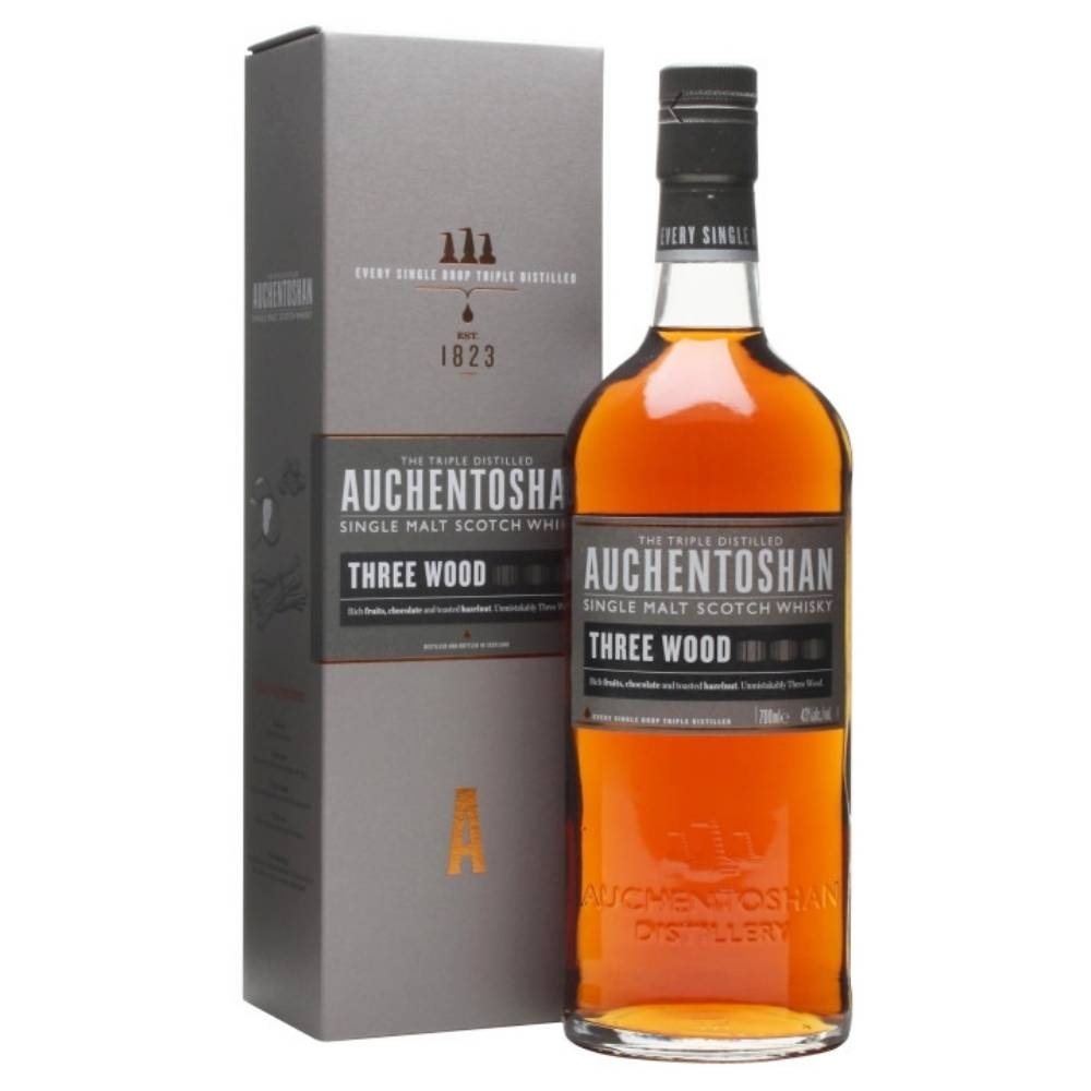 Whisky AUCHENTOSHAN Three WOOD Single Malt Scotch Triplu Distilat